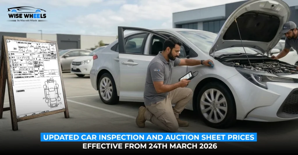 Updated Car Inspection & Auction Sheet Prices at Wise Wheels: Effective from March 24th