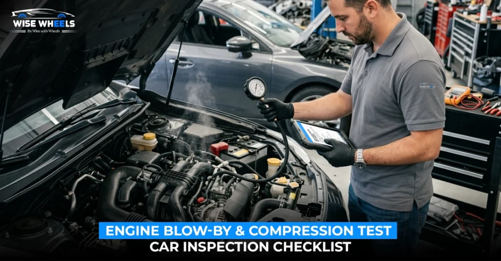 Engine Blow-By & Compression Test Car Inspection Checklist