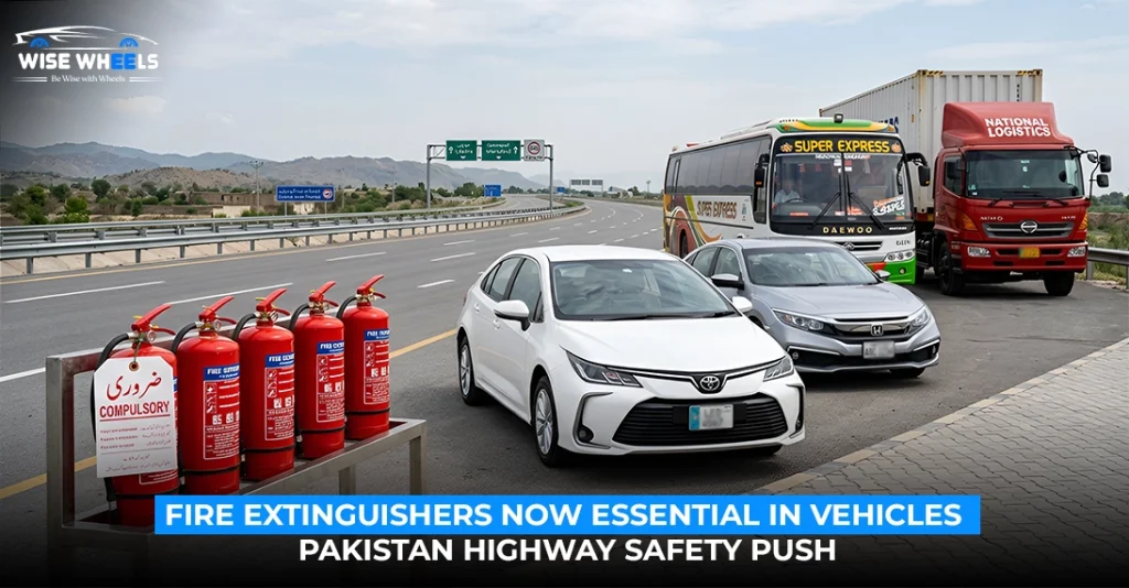 Fire Extinguishers Now Essential in Vehicles: Pakistan Highway Safety Push