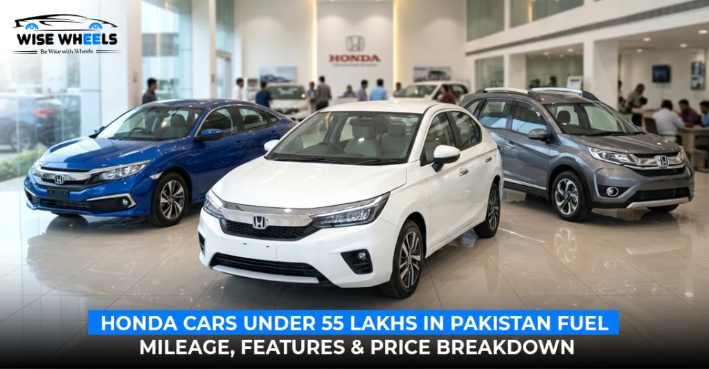 Honda Cars Under 55 Lakhs in Pakistan: Fuel Mileage, Features & Price Breakdown